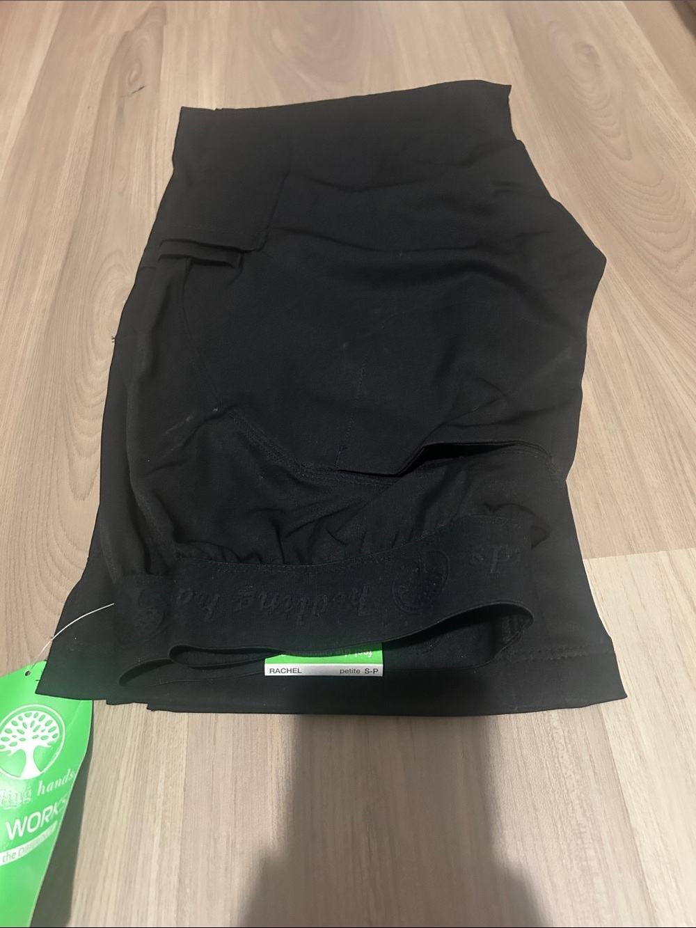 healing hands Black Women's straight leg Rachel Petite s-Style Work Pants